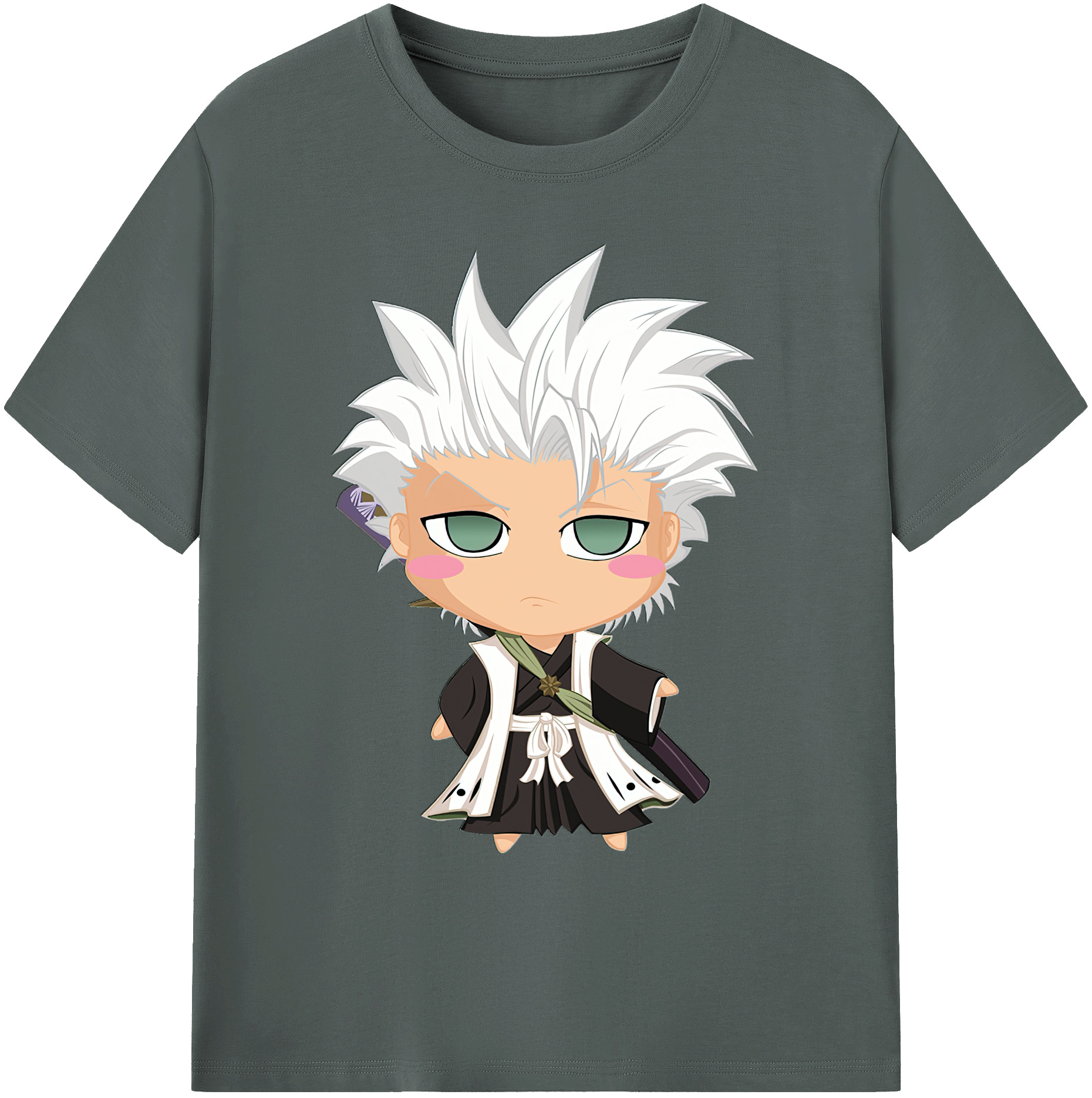 （画像用） ブリーチ 日番谷冬獅郎（ひつがや とうしろう） BLEACH Hitsugaya Toushirou 綿100％ メンズ半袖Tシャツ｜肌触りやわらか＆通気性
